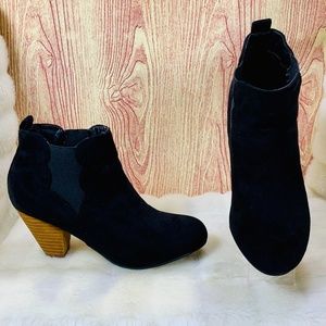 Black Suede Bootie